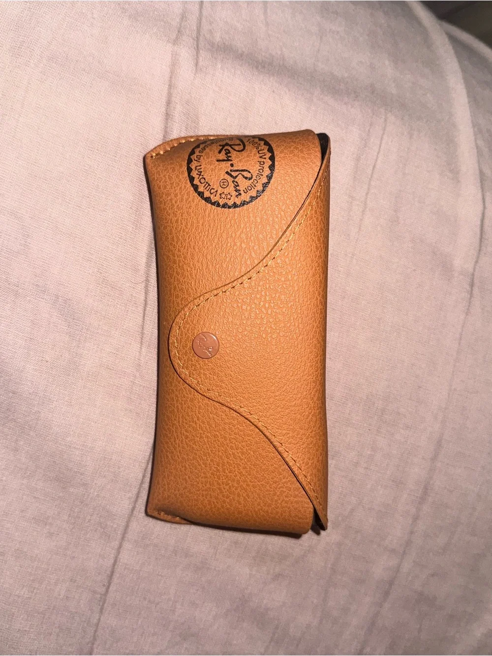 Ray-Ban Women's Tan Leather Sunglasses with Pouch